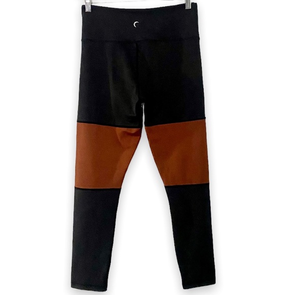 Zyia Mocha Block Light N Tight Hi Rise 7/8 Cocoa Colorblock Leggings Size 8-10 - Picture 5 of 12